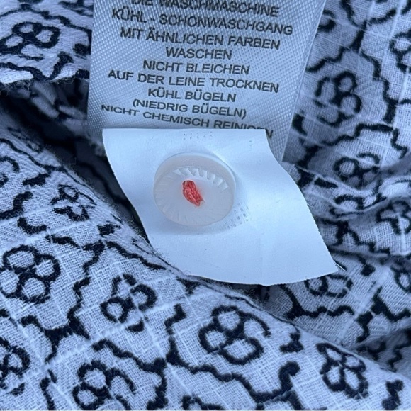 XL JASMINE AND JULIANA WHITE BLACK GEOMETRIC PRINT BOHO LONG SLEEVE TOP - Picture 12 of 12